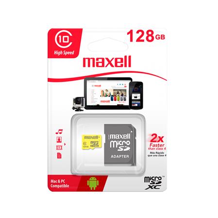 Memoria Micro Maxell U3 128GB con adaptador