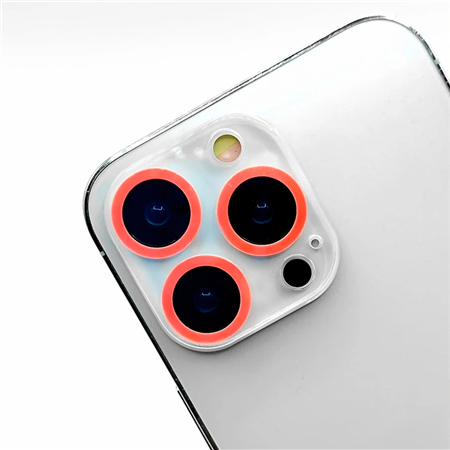 Vidrio Protector Cámara Brillo Oscuridad Para iPhone 14 Pro / 14 Pro Max Rojo